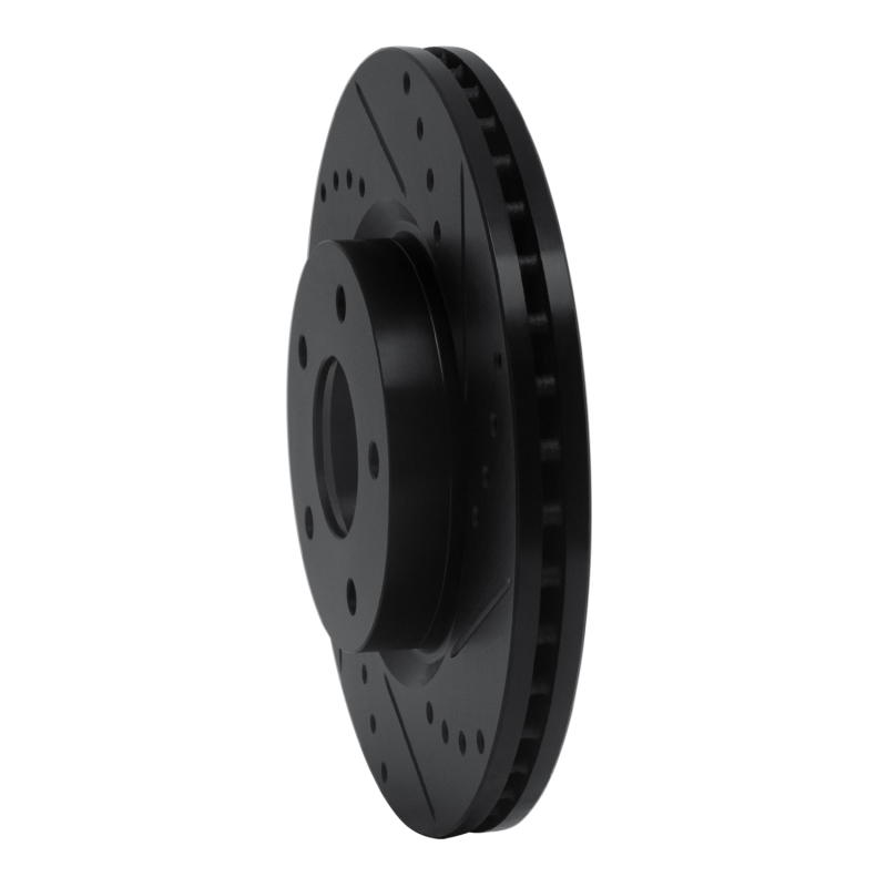 Nissan Altima Brake Rotor (1) - Front Right - R1 Concepts - Drilled & Slotted - Black - `13-`25